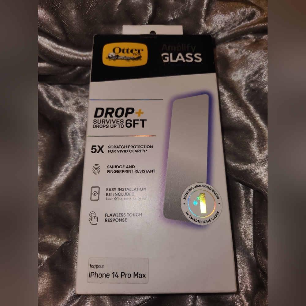 NEW In Box Otter Box Amplify Glass Screen Protector,iPhone 14 Pro Max,Smartphone